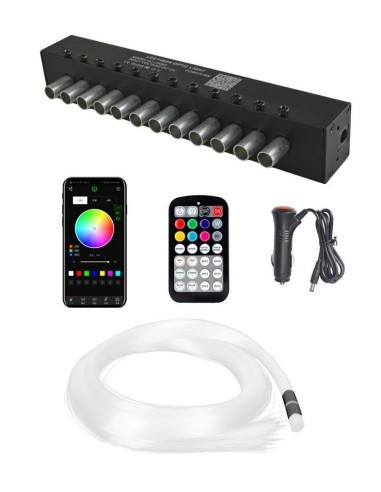 Kit Fibra Optica Meteorit RGB, 120 Fire, 2m, Control Telefon/Telecomanda - Efect Stele Cazatoare