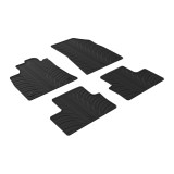 Set covorase auto din cauciuc Renault Clio 5 Hatchback 09.2019-, MITSUBISHI COLT HATCHBACK (5 USI) 2023-&amp;gt; (manual), Negru, Gledring, 4 buc.