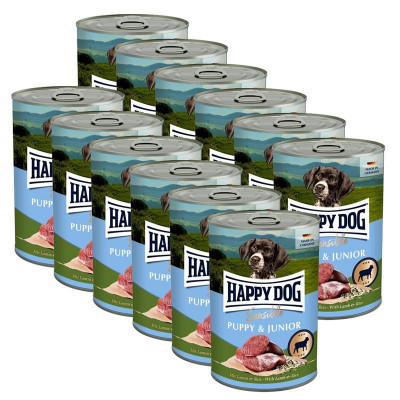 Happy Dog Sensible Puppy &amp;amp;amp; Junior 12 x 400 g / miel foto