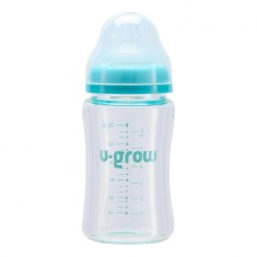 Biberon de sticla180 ml+2 tetine, U-Grow