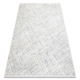 Covor modern DUKE 51550 crem / gri - Spalier, structurat, foarte moale, franjuri, 160x220 cm