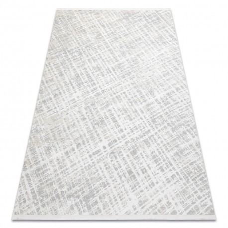 Covor modern DUKE 51550 crem / gri - Spalier, structurat, foarte moale, franjuri, 280x370 cm