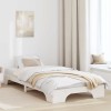 VidaXL Cadru de pat alb 90x190 cm din lemn de pin solid