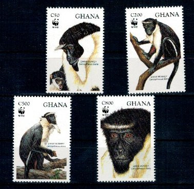 Ghana 1994 - Fauna WWF serie neuzata foto