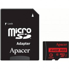 Card APACER R85 64GB Micro SDHC Class 10 UHS-I + Adaptor SD foto