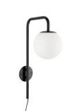 Cumpara ieftin Aplica metal negru sticla alba Delphine 17x30x50 cm