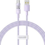 Cablu alimentare si date Baseus Gem, Fast Charging Data Cable pt. smartphone, USB la USB Type-C 100W, 2m, mov