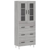 Cumpara ieftin Dulap inalt, gri sonoma, 69,5x34x180 cm, lemn compozit