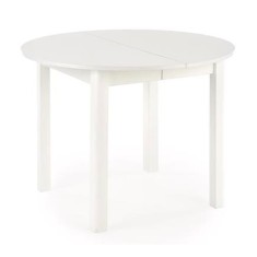 Masa bucatarie si living extensibila HM Ringo, blat MDF, 6 persoane, 102-142x102x76 cm, alb