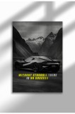 hustle_mxm_33|Motivational Canvas Poster, GT-R Night Drive Art, "Crave Success" Quote, Fuel Your Hustle 2025 | A3 (29.7 x 42 cm) - hustle_mxm_33
