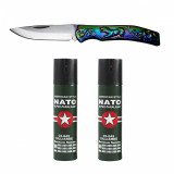 Cumpara ieftin Set 2 sprayuri paralizante, NATO, 60 ml, cutit model traditional japonez cadou