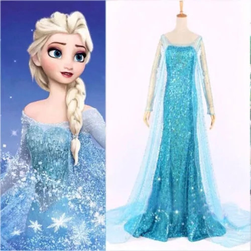 Costum Printesa Elsa Frozen adult cu peruca dela 18 ani, petreceri,evenimente
