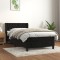 vidaXL Pat box spring cu saltea, negru, 100x200 cm, catifea 3131125