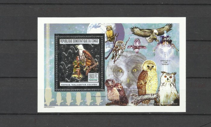 DR CONGO 2004 SCOUTING FAUNA PASARI DE PRADA SILVER FOIL