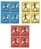 |Romania, LP 439/1957, Campionatele Intern. de Atletism, Bucuresti, bloc 4, MNH, Nestampilat