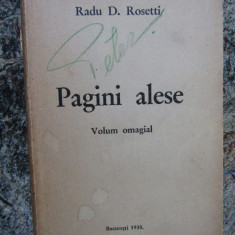 Radu D Rosetti – Pagini alese ( volum omagial 1935 )