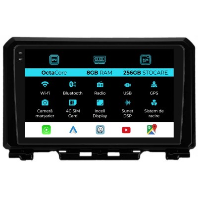 Navigatie Dedicata Suzuki Jimny (2018-2023), 9Inch, 8Gb Ram, 256Gb Stocare, Carplay foto