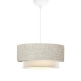 Cumpara ieftin Plafoniera țesătură Sombre pakoworld de culoare Gri cu culoare crem D30x15cm