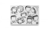 Plansa reutilizabila Funny Mat pentru colorat model Emotii, 48x33.5 cm
