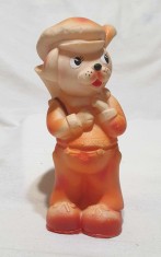 Cățelul Vanator jucarie veche anii 1980 de colectie figurina cu Ștanță Arădeanca