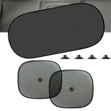 Set protectie solara auto format din 3 piese, parasolar luneta + 2 parasolare laterale, prindere cu ventuze, AVEX