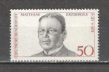 Germania.1975 100 ani nastere M.Erzberger-om politic MG.365, Nestampilat