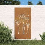 VidaXL Decor de perete de grădină 105x55 cm design palmier oțel corten