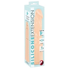 Extensie cu gland și vene bombate Silicone Extension (19 cm)