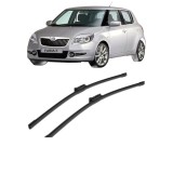 Cumpara ieftin Set stergatoare auto Bosch, cauciuc siliconat, pentru SKODA FABIA II (2006-2014)