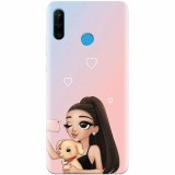 Husa silicon pentru Huawei P30 Lite, Selfie With Sweet Dog