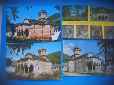 HOPCT LOT 3976 - 4 CARTI POSTALE-MANASTIREA COZIA -JUD- VALCEA-CIRCULATE foto