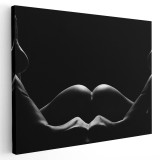 Tablou nud femeie, detaliu fese, alb negru 1972 Tablou canvas pe panza CU RAMA 60x90 cm