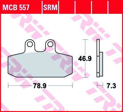 Set placute frana TRW MCB557 - Aprilia Tuareg &amp;ndash; Scarabeo &amp;ndash; Sport City &amp;ndash; Leonardo 50-500cc &amp;ndash; Honda MTX &amp;ndash; NSR 50-200cc foto