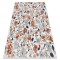 Covor Structural BOTANIC 65239 Flori, tesut plat pe balcon, terasa - ecru, 176x270 cm