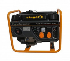 Stager GG 3400 generator open-frame 2.6kW, monofazat, benzina, pornire la sfoara - 6960270420226 foto