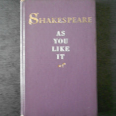 WILLIAM SHAKESPEARE - AS YOU LIKE IT (ed. cartonata, 1973)