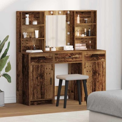 vidaXL Set de Dressing 3 pcs Lemn vechi 50 x 41 x 135 cm Lemn compozit 3334297 foto