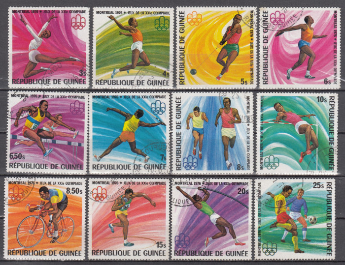M2 TS6 5 - Timbre foarte vechi - Guineea - Jocurile olimpice Montreal 1976