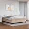vidaXL Pat box spring cu saltea, cappuccino, 180x200cm piele ecologică 3144625