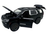 Macheta metalica SUV negru Die-Cast 1:32 cu lumini si sunete, usi deschise