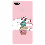 Husa silicon pentru Huawei Y6 Pro 2017, Rainbow Pinepple