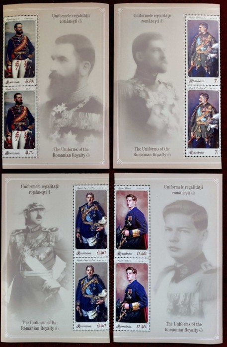 ✅RO 2019 LP 2264 &quot;Uniformele regalitatii ( I ) &quot; , pereche V + manseta , MNH