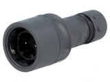 Conector circular mufă tată 2 pini Buccaneer 6000 nichelat