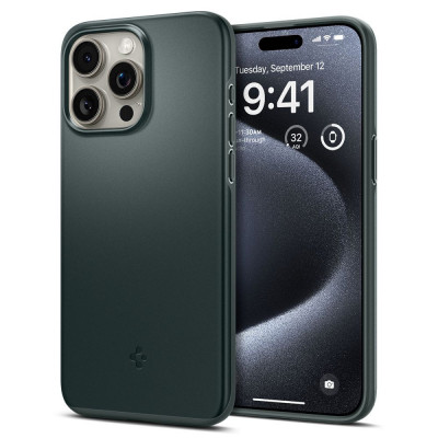 Husa Spigen Thin Fit pentru Apple iPhone 15 Pro VRosue inchis foto