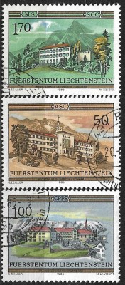 B1042 - Lichtenstein 1985 - turism 3v.stampilat,serie complete foto