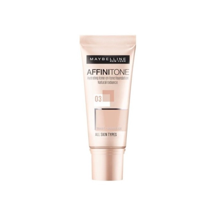 Maybelline Affinitone Fond de ten hidratant cu finisaj natural 03 Light Sand Beige
