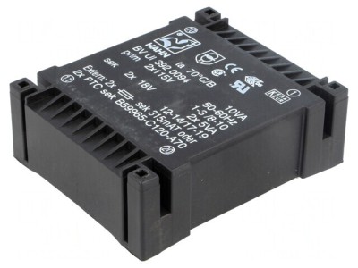 Transformator &amp;icirc;ncapsulat 10VA 115VAC 2x18V 277mA foto