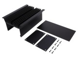 Radiator Negru Aluminiu Anodizat 80x143mm