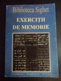 Exercitii De Memorie - Biblioteca Sighet ,541309