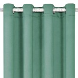 Draperie Decorativă, Model cu Inele, Culoare Verde Mentă, Material Poliester, Dimensiuni 140x260cm, Oem